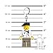 LEGO Minifigures Keychain Light - Artist (KE216H), Large 3 Inch Tall Figure, Bag Charm, Key Chain with LED Light