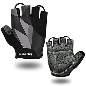 Grebarley Fietshandschoenen, fietshandschoenen, antislip en schokabsorberende mountainbike-handschoenen met geijdelde…