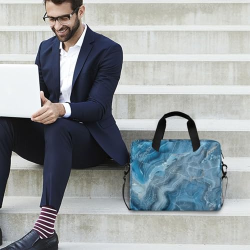 Funda portátil para laptop 15.6 pulg con asa y correa azul miniatura 3