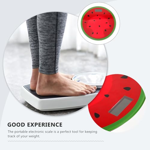 Báscula digital compacta para baño y viaje con diseño sandía miniatura 4
