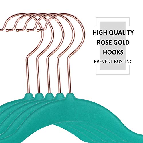 Vecelo KHD-PC-VH-TEAL-A100-BC11 Premium Velvet Clothes Hangers Suit Heavy Duty (100 Pack)-Non Slip & Space-Saving thumb #1
