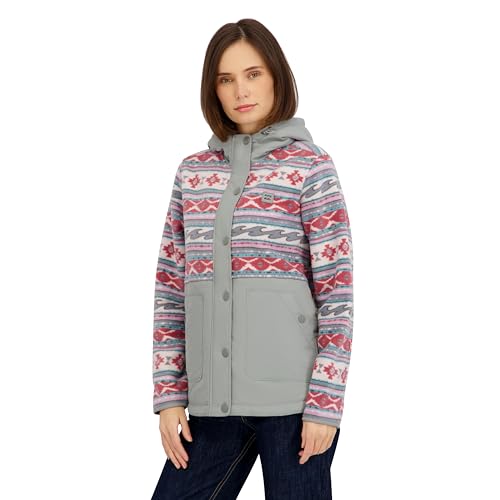 Billabong Ladies Sherpa Bonded Polar Fleece Quilted Tech Jacket