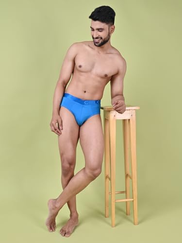 Image of Rupa Colors Modern Solid Brief for Men, Cotton Blend, Regular Fit, Outer Elastic, Pack of 1