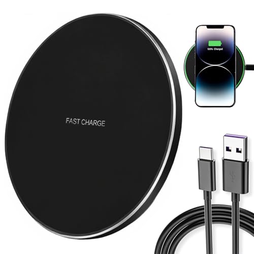 Cargador Inalámbrico de Inducción 35W Ultra Rápido para Phone 16/15/14/13/12, Auriculares Bluetooth 4/3/2, Galaxy S25/S24/S23/S22/S21, Adaptador de Corriente Universal Tipo C, Almohadilla Carga Qi