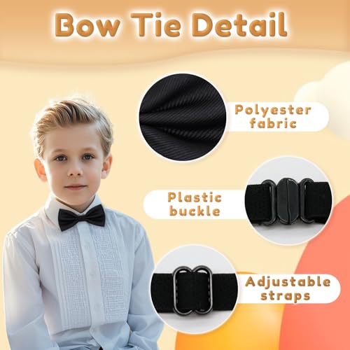 Bow Ties for Boys Kids Adjustable Toddler Bow Tie Baby Bowtie for Party School Wedding Banquet Graduation Leisure3