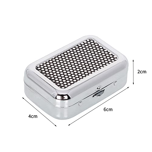 Image of 1PC Mini Compact Portable Ashtray, Stainless Steel Table-top Ash Tray, Creative Fashion Personality Small Car Ashtrays with Lid for Outdoor Travelling Camping