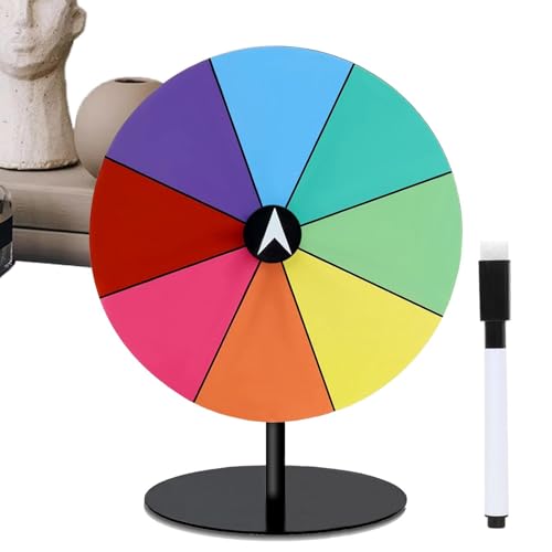 LearnLyrics Spin Bike, Rueda giratoria para Precios, Rueda de la de Mesa con Soporte, borrado seco de Coloridos Spinner para finalizar, Calor de la casa, año Nuevo, Boda, Carnaval, Fiesta