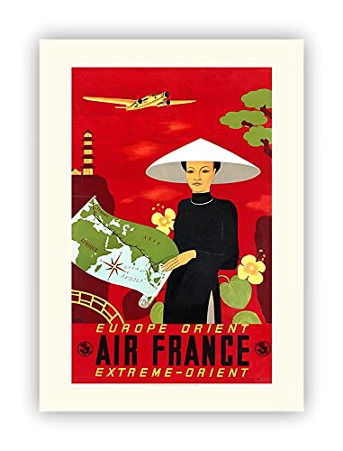 Affiche Air France Orient de Lucien Boucher 1937 le charme nostalgique des voyages