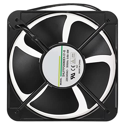 Zunate Ventilador de Caja, 65W 0.45a 2500R/min 200mm Doble Rodamiento de Bolas Ventilador de Refrigeración Industrial Radiador del Disipador de Calor de la Computadora, para Chasis, Gabinetes