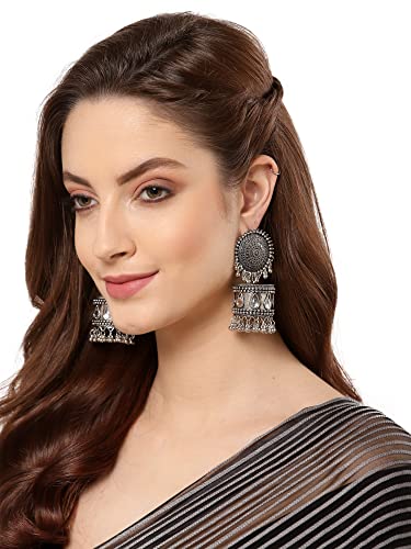 Stylish Oxidised Jhumka Earrings for Women