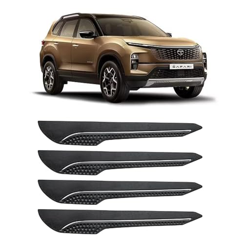 Image of AOSIS-Car Bumper Protector /Bumper Guard for Tata Safari with Single Chrome Stripe (4-Pcs)