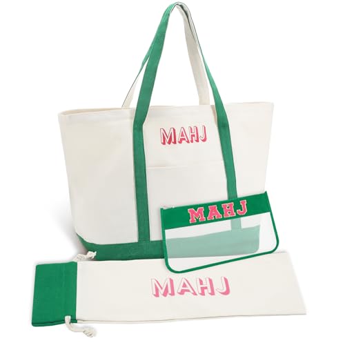 Set 3 Bolsas Vacías Mahjong para Fichas y Racks
