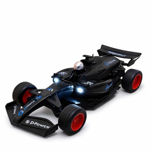 Image of PLUSPOINT Formula1 Friction Powered Race Car Toy for Kids, F1 Car with Light and Sound Push and Go F1 Racing Speed Vehicle for Toddlers, Kids,Boys & Girls