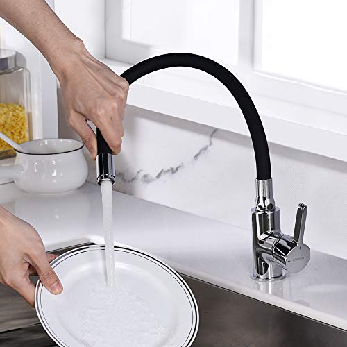 GRIFEMA-Irismart-Grifo-monomando-cocina-mezclador-de-fregadero-con-cano-flexible-Cromo-Exclusivo-en-Amazon