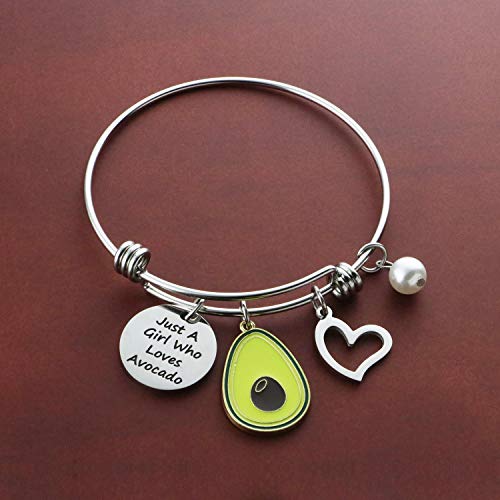 BOSATE Avocado Bracelet Funny Avocado Gift Just A Girl Who Loves Avocado Avocado Lover Gift Friendship Bracelet Vegan Jewelry Avocado Queen Gift2
