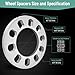 QIAOAUTOCC 2PCS Universal Wheel Spacers 1/2 Inch (12mm) for 5 Lug Wheel Spacers Vehicles Fits Bolt Patterns 5x4.25, 5x110, 5x112, 5x4.5, 5x115, 5x120, 5x4.75, 5x5.0 Cars & Light Trucks
