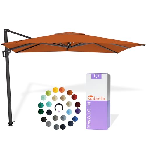 Image of Midtown Umbrellas Grande Square - 9 x 9 Ft Cantilever Umbrella