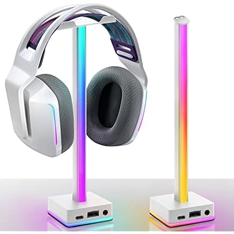 EZDIY-Fab Soporte para Auriculares con Barra de luz LED USB Cover