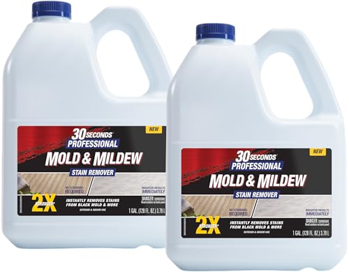 30 SECONDS Pro Mold and Mildew Stain Remover | Scrub Free | Brighter Results Instantly | Ready To Use Refill | 128 fl. oz. (2 PACK)
