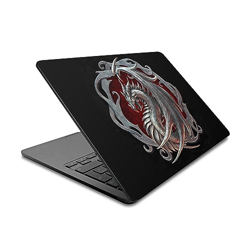 Skin MacBook Air 13.6 Vinyle Argent De Talisman Dragons 2 Autocollant Fine Protection A2681