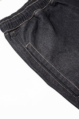 Image of Men's Comfort Fit Denim Lycra Joggers Jeans Stretchable High Rise Relaxed Fit Available in Dark Blue Navy Blue Light Blue Full Length Soft Fabric Machine Wash
