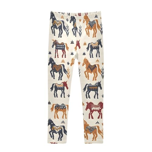 Bolaz Toddler Girls Leggings Printed Yoga Pants Leggings Horse and Grass for Kids