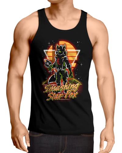 style3 Smash Star Fox Tank Top Uomo Canotta Canottiera Smash Gamer, Dimensione: