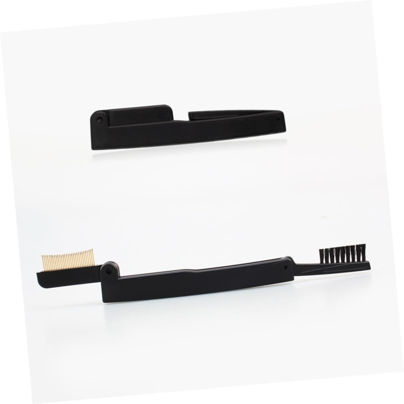 FOMIYES 1 Double Sided Makeup Brush Eyebrow Brush Eyelash Comb Folding Design Black for Women
