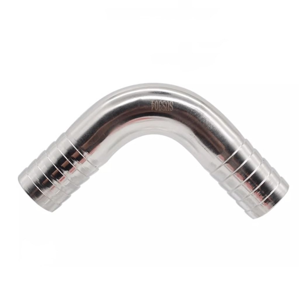 LEFTART Hose Barbed 304 Stainless Steel Sanitary 90 Degree Elbow Pipe Fitting, for Home Garden Plumbing fittings elbows Accessories(Size:57mm)