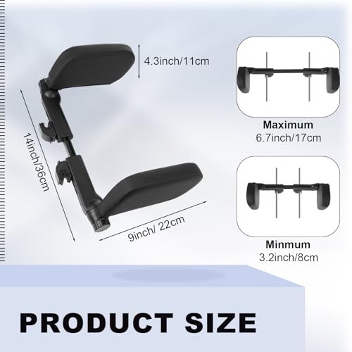 Image of Tallew 360 Adjustable Car Headrest Pillow, Memory Foam Head Neck Support Pillow U Shaped Design Travel Sleeping Car Headrest for Vehicle Seat with Poles for Kids and Adults