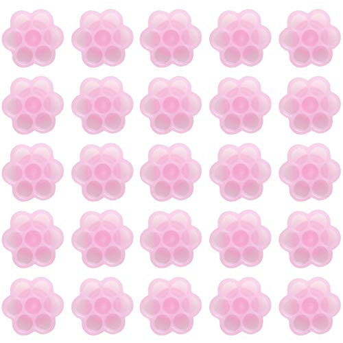 Fenshine GLUE-03 100 Pcs Eyelash Extension Glue Holder Flower Shape Glue Cup Plastic Glue Pallet Pad cover