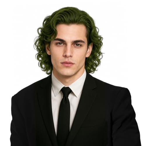 Clown Green Wig for Adults Men Women Fancy Dress for Cosplay Parties & Halloween Costumes