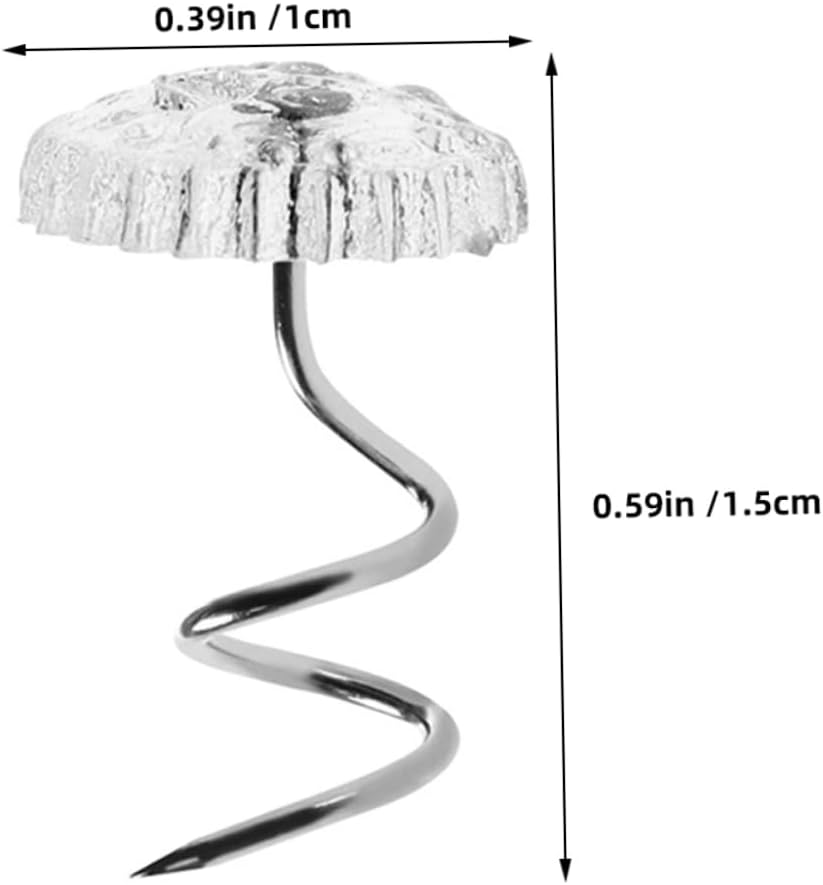 100pcs Sofa Cover Pin Stainless Steel Spiral Tacks Upholstery Accessories Duvet Pins for Comforter