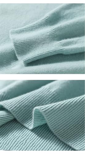 Disimlarl Men Wool Solid Sweater Crew Neck Long Sleeved Jumpers Pullover Loose Casual Knit Sweater4