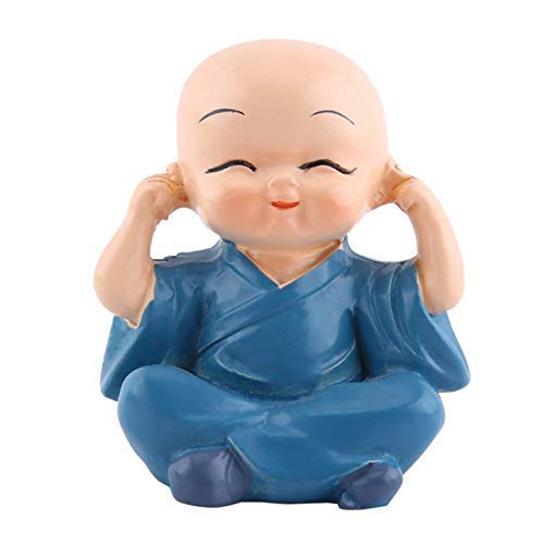 Image of NRSON Colorful 4 Buddha Monk Figurines, Set of 4 Baby Monk Showpiece for Home and Car Interior Decor (Multicolor) & Gifting Purpose Set of 4
