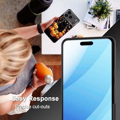 BFUKVOU for iPhone 17 Pro Case,Hard PC+Soft TPU Bumper Anti-Slip Ultra Thin Cover Protective Shockproof Case for iPhone 17 Pro 6.3 inch 2025,Black Cat Pumpkin - image 6