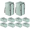 VENO 10 Pack Heavy Duty Moving Bags with Backpack Straps, Zippers & Handles, Extra Large Packing Bags for College Dorm Essentials, Moving Supplies Alternative to Cardboard Moving Boxes