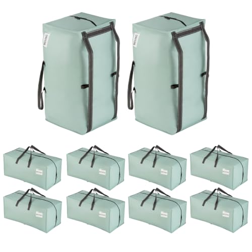 Image of VENO 10 Pack Heavy Duty Moving Bags with Backpack Straps, Zippers & Handles, Extra Large Packing Bags for College Dorm Essentials, Moving Supplies Alternative to Cardboard Moving Boxes