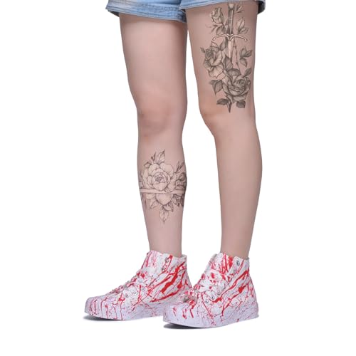 Unisex Halloween Horror Bloody Splatter Sneakers for Men & Women Lace Up Classic High Top Casual Walking Shoes3