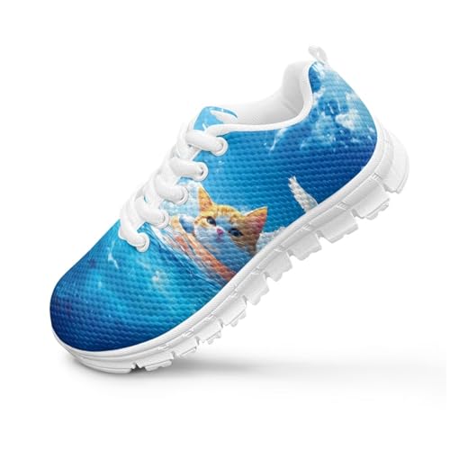 Forchrinse Kids Running Shoes for Girls Boys Lightweight Lace Up Tennis Shoes Breathable Fashion Sneakers for Causal Travel Sport3