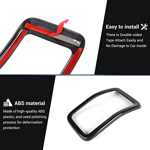 Image of JeCar Grille Inserts ABS Grill Cover Trim Kit Compatible with Jeep Cherokee 2019-2021 KL, Black