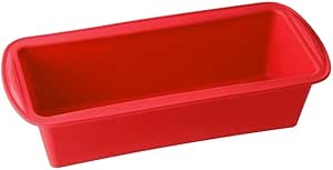 Dr. Oetker 1265 Moule silicone, moule a gateau, moule a cake, moule a cake silicone, moule en silicone, moule pain de mie, Silicone, Rouge, 24 x 10 x 7,5 cm