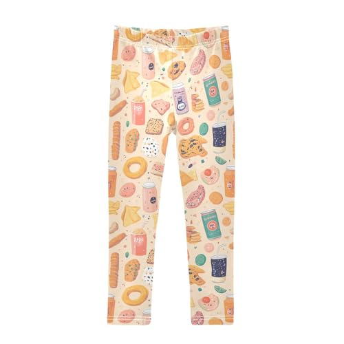 Girls Leggings Variety of Snacks Toddler Girls Clothes Leggings for Girls Toddler Girls Leggings 3-4T