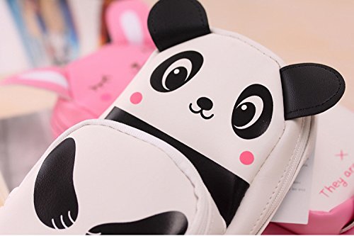 Pencil Box Cartoon Panda Pencil Case Creative Cute Stationery Bag 190X90X60MM/7.48X3.54X2.36 Black and White 1PCS
