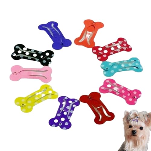 Snap Hair Barrettes - Dog Bone Shaped Hair Styling Clips - Hair Accessories Metal Barrettes, for Women Girls, Pet Dogs and Cats, Random Color