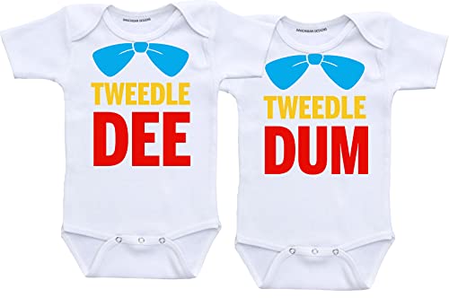 Tweedle Dee Tweedle Dum Funny Twin baby clothes
