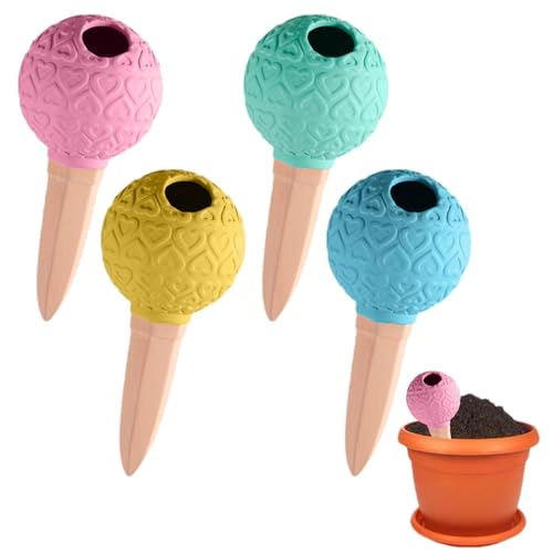 Yulokdwi Spikes de riego suculentos, globos de riego de plantas - de globos de riego automáticos de 4 piezas para macetas de flores - Dispositivos de jardinería, picos de riego para balcón, patio,