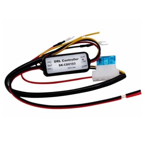 Comphic 1 Contrôleur DRL pour Feux de Jour LED de Voiture, Relais de Faisceau, Variateur Marche/Arrêt 12-18 V, Contrôleur de Feux Antibrouillard SK-CD0103