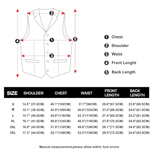 DiBanGu Herren Weste und Krawatte Set Seide Paisley Anzug Weste und Krawatte Einstecktuch Manschettenknöpfe mit Krawattenklammer für Hochzeit Party, Türkis/Ausflug, einfarbig (Getaway Solids), Medium