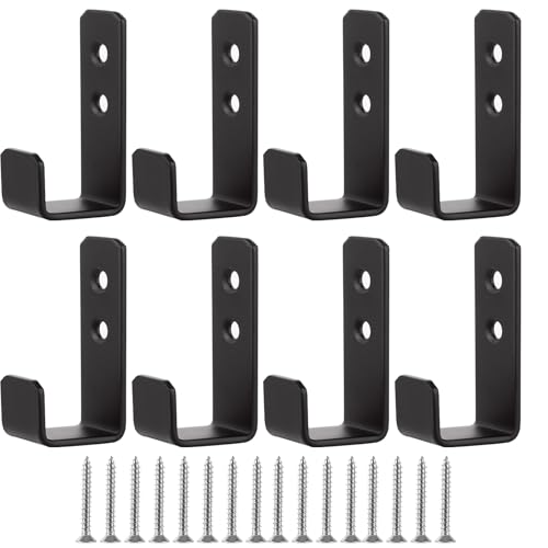 MUXHEL Lot De 8 Crochets Muraux Garage - Supports Charges Lourdes 20x18,5 Cm